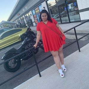 Red Trapeze Dress (Size 2X)